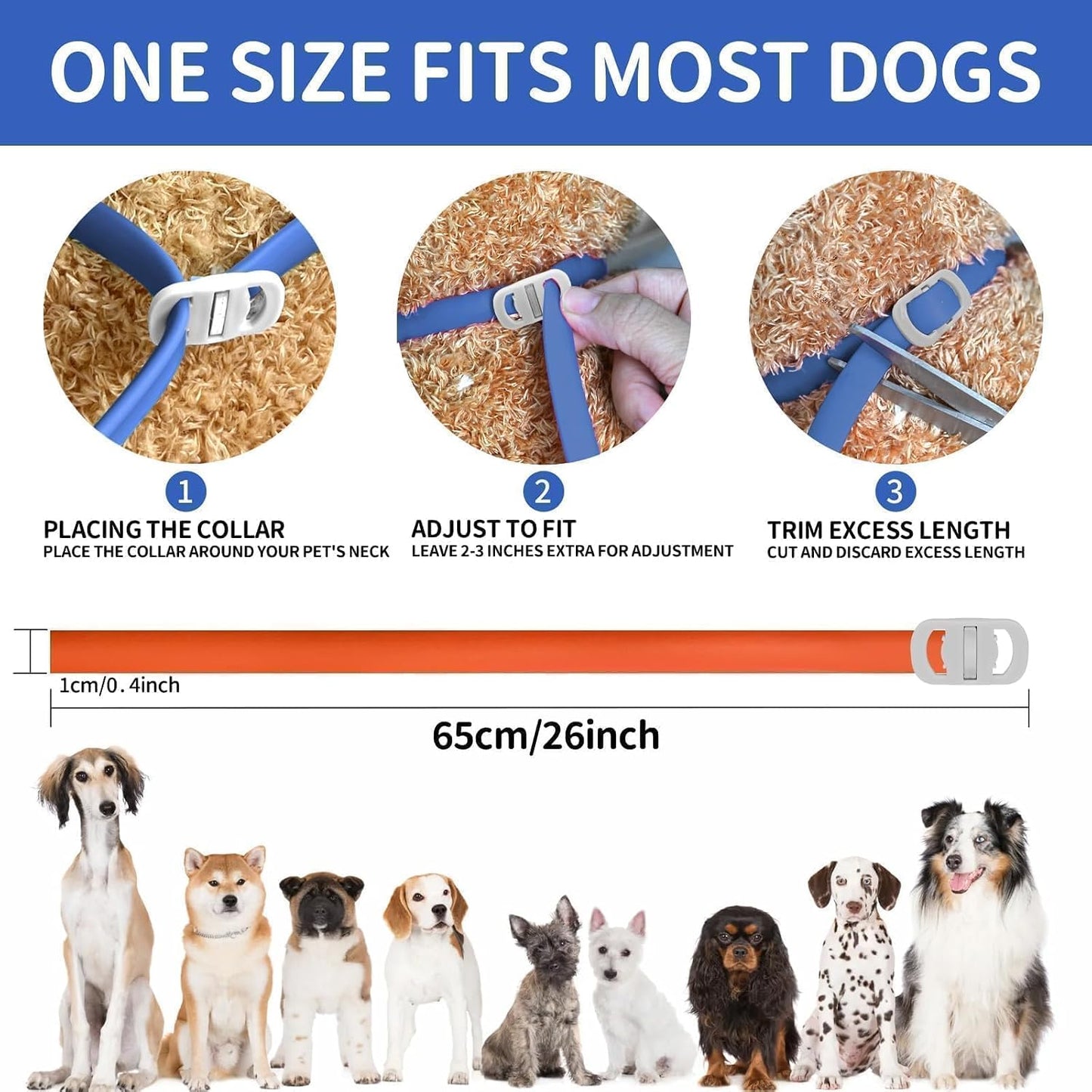 VICSOM Flea Collar for Dogs, Flea and Tick Prevention for Dogs, 4 Pack