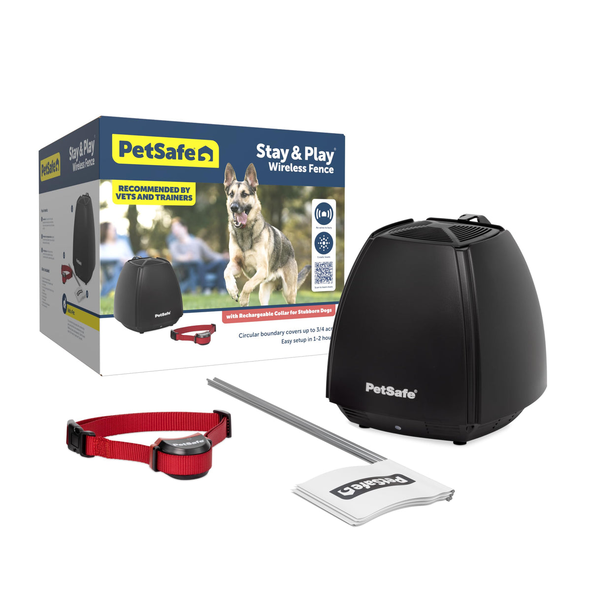 PetSafe Stay & Play Wireless Fence for Stubborn Dogs, Up to 3/4-Acre