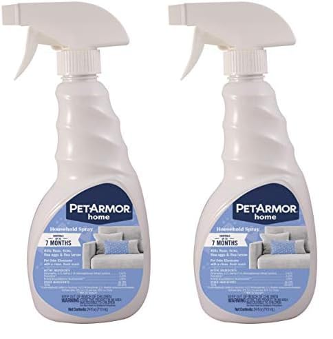 PETARMOR Home Household Spray for Fleas and Ticks, Flea Treatment for Home, Prevents Flea and Tick Re-Infestations for Cats and Dogs, Treats Carpet, Furniture, and More, 24 Ounce