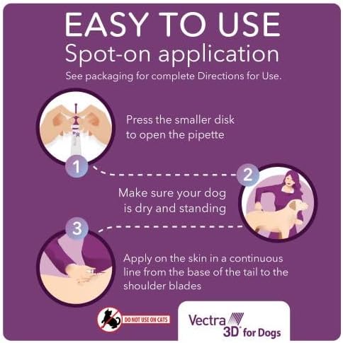 Vectra 3D Flea and Tick Prevention for Small Dogs 11-20 lbs, 3‑Month