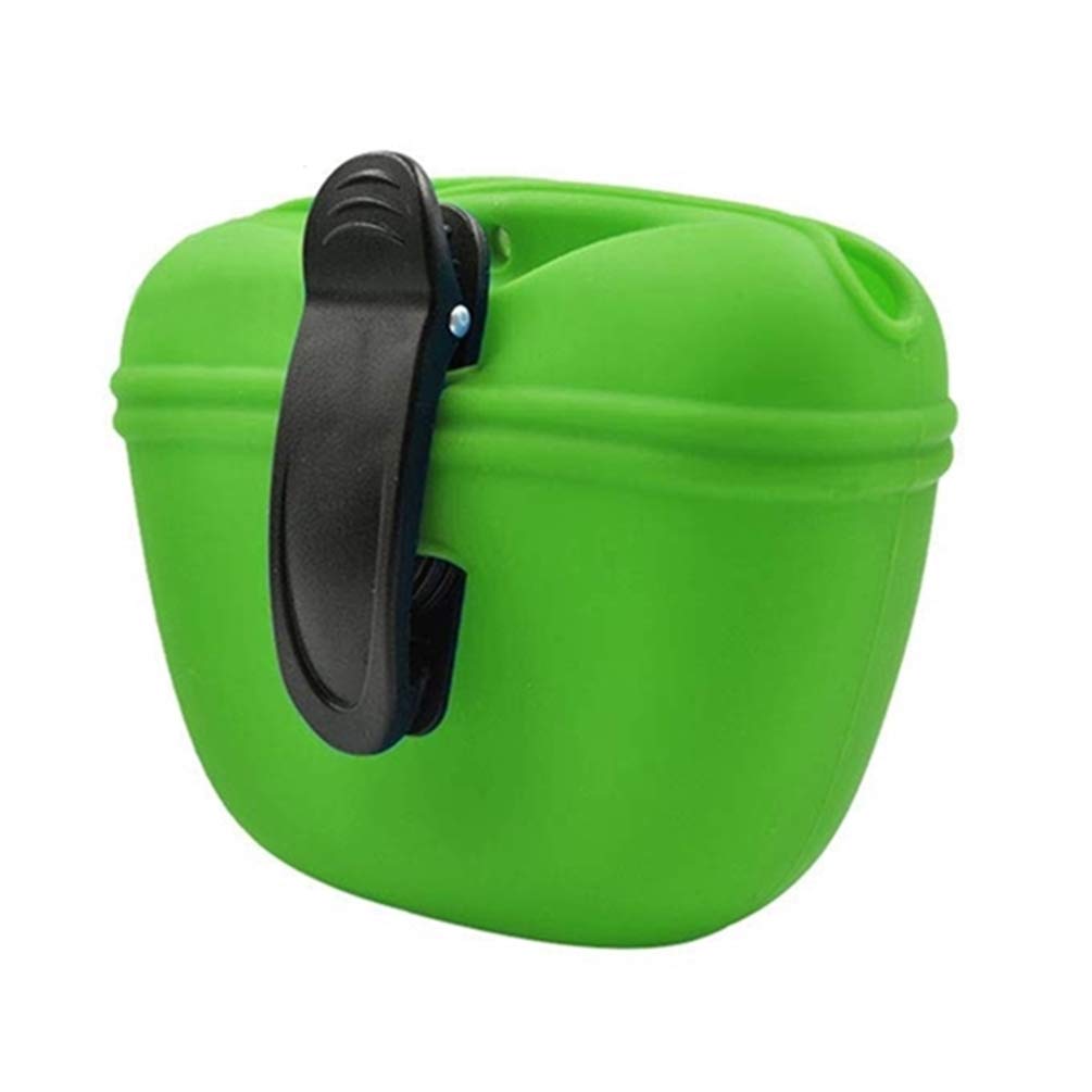 RoyalCare Silicone Dog Treat Pouch-Small Training Bag-Portable Dog Treat Bag for Leash with Magnetic Closure and Waist Clip[US Design Patent]
