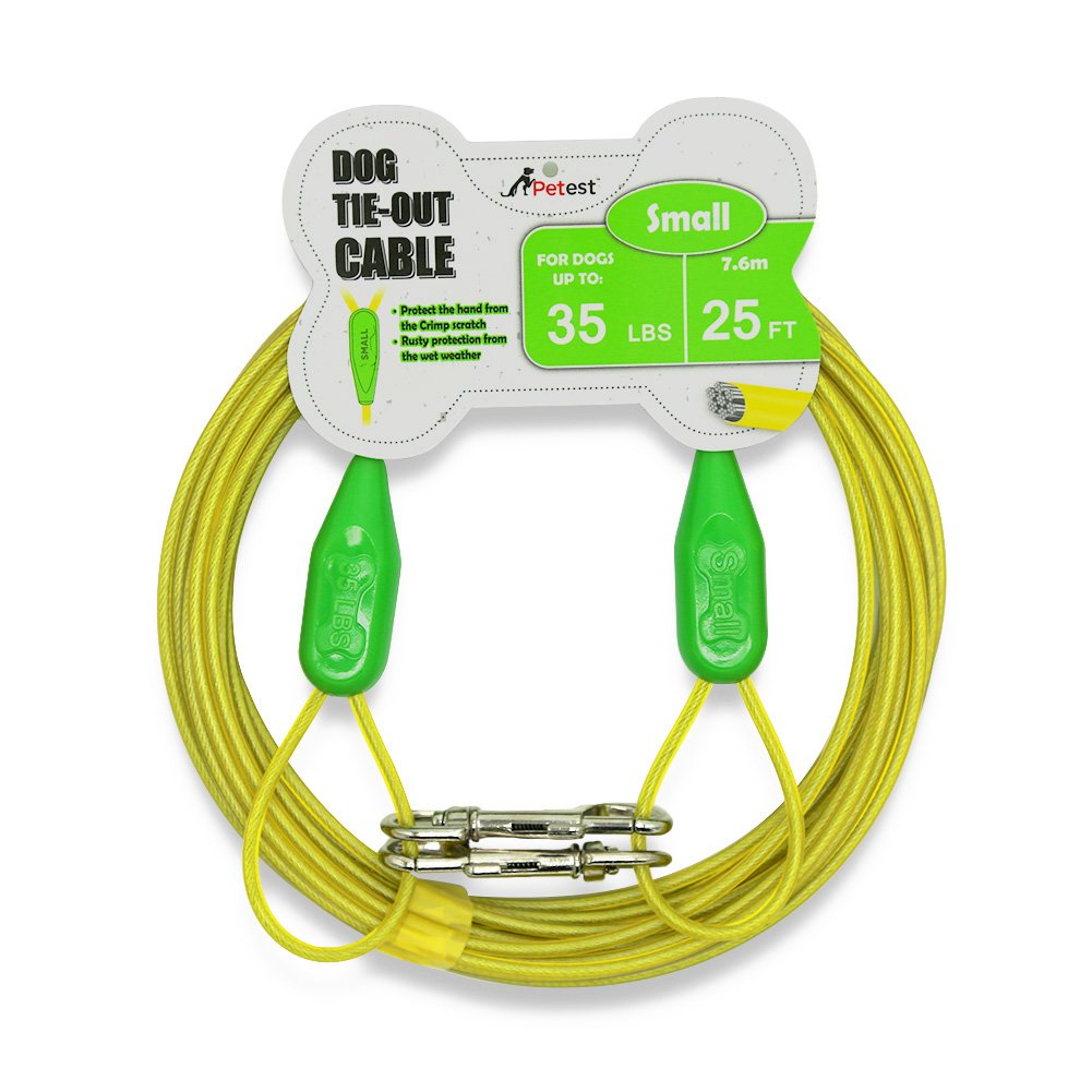 Petest 30ft Reflective Tie-Out Cable for Heavy Dogs Up to 125 Pounds