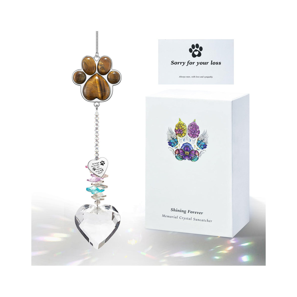 Dog Memorial Gifts for Loss of Dog, Pet Sympathy, Dog Memorial Suncatcher