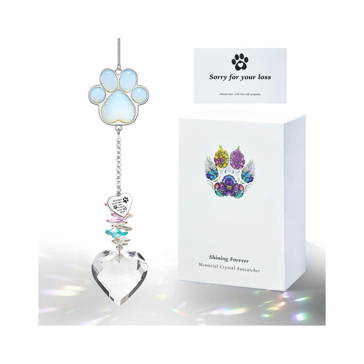 Dog Memorial Gifts for Loss of Dog, Pet Sympathy, Dog Memorial Suncatcher