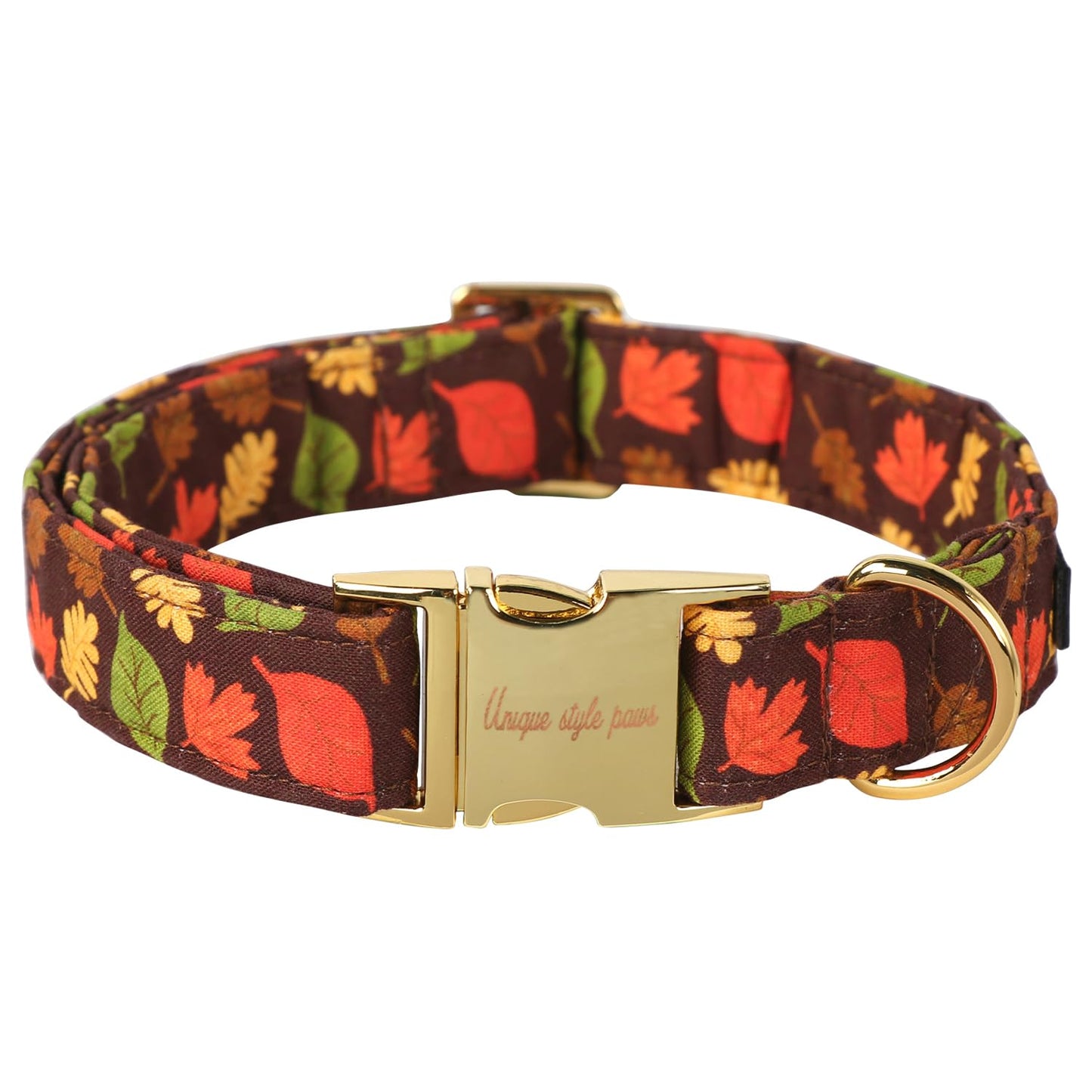 Unique Style Paws Dog Collar With Metal Buckle - Red Rose Flower Gift for Small, Medium, Large Boys Girls Dogs - Durable and Cute