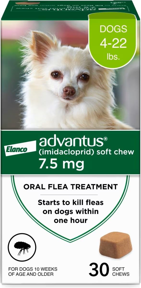 Advantus Dog Fast Acting Oral Flea Treatment Soft Chewable 4 - 22 lbs. | 7 ct.