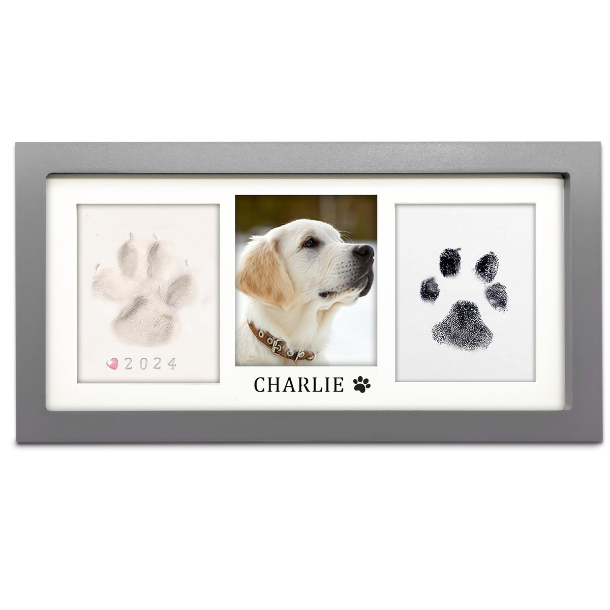 MYPAWLETS Paw Print Frame Kit,Dog/Cat Pawprints Keepsake,Black