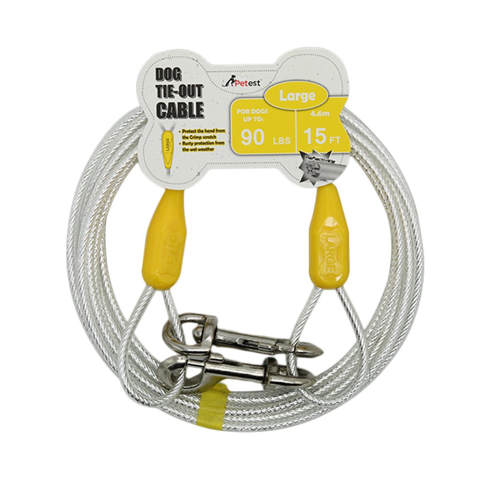 Petest 30ft Reflective Tie-Out Cable for Heavy Dogs Up to 125 Pounds