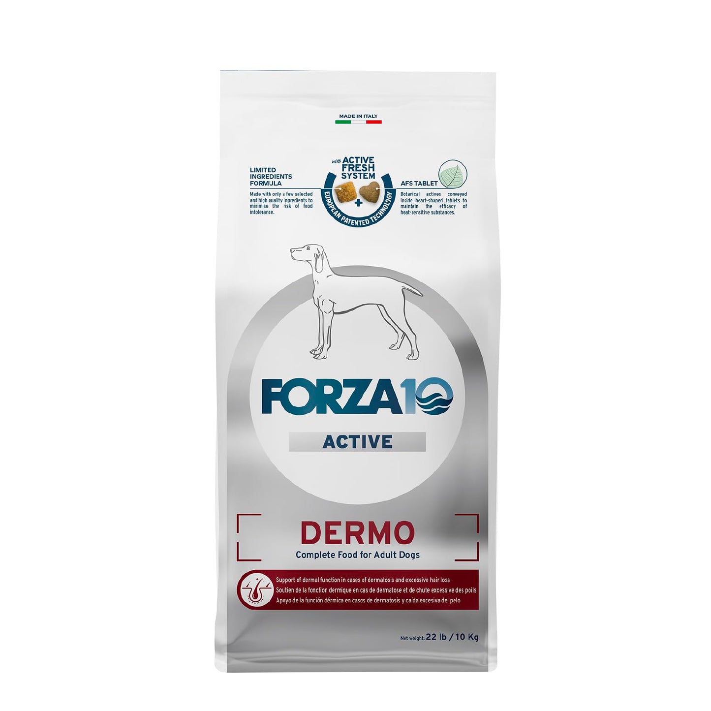 Forza10 - Dermo Dry Dog Food for Itchy Skin & Coat Support, 22 lb