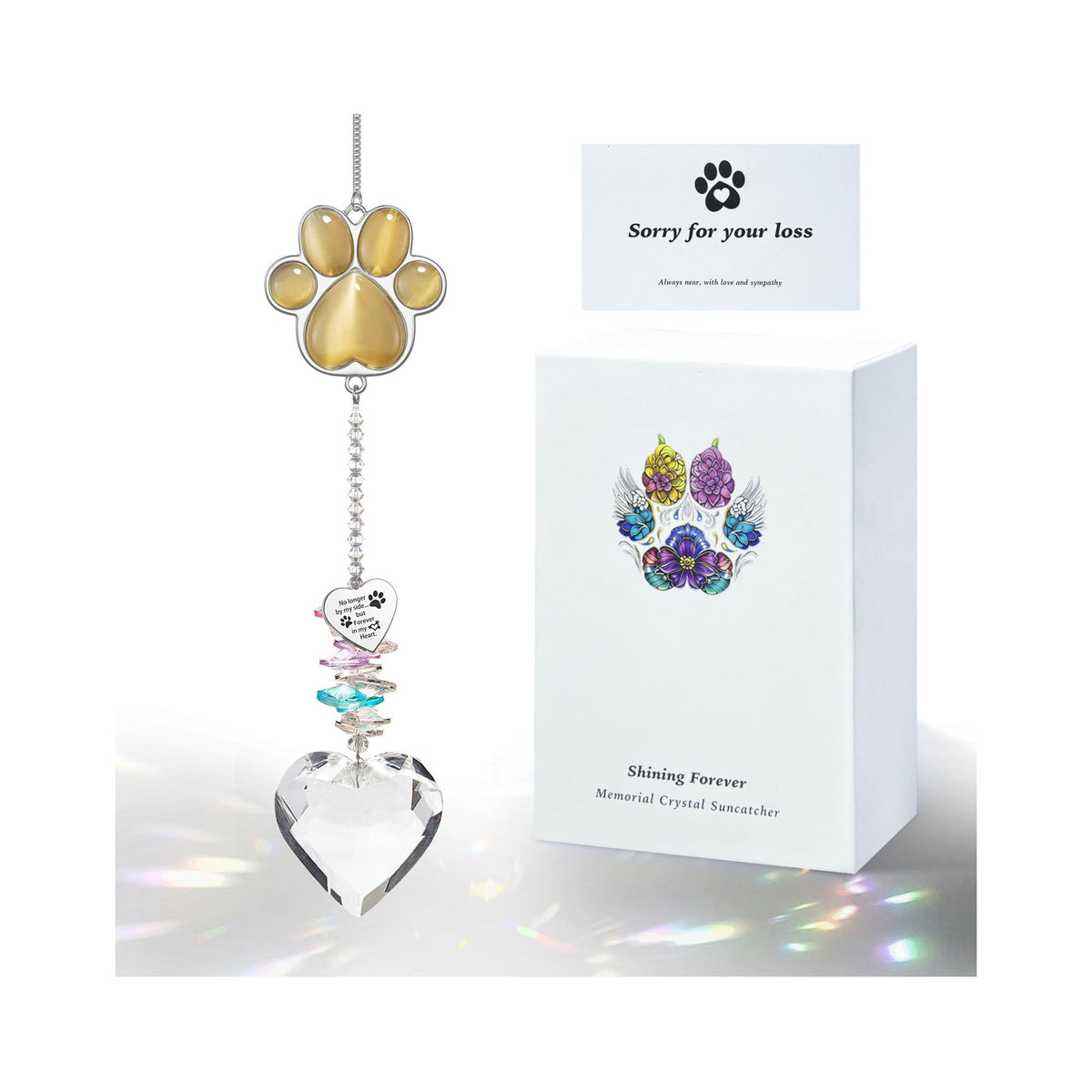 Dog Memorial Gifts for Loss of Dog, Pet Sympathy, Dog Memorial Suncatcher