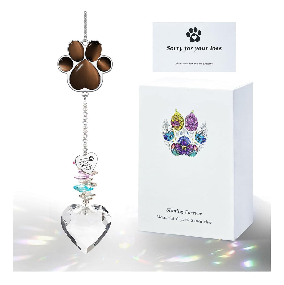 Dog Memorial Gifts for Loss of Dog, Pet Sympathy, Dog Memorial Suncatcher