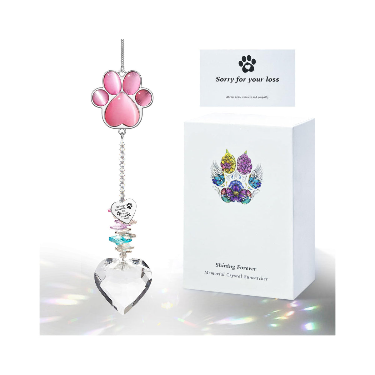 Dog Memorial Gifts for Loss of Dog, Pet Sympathy, Dog Memorial Suncatcher