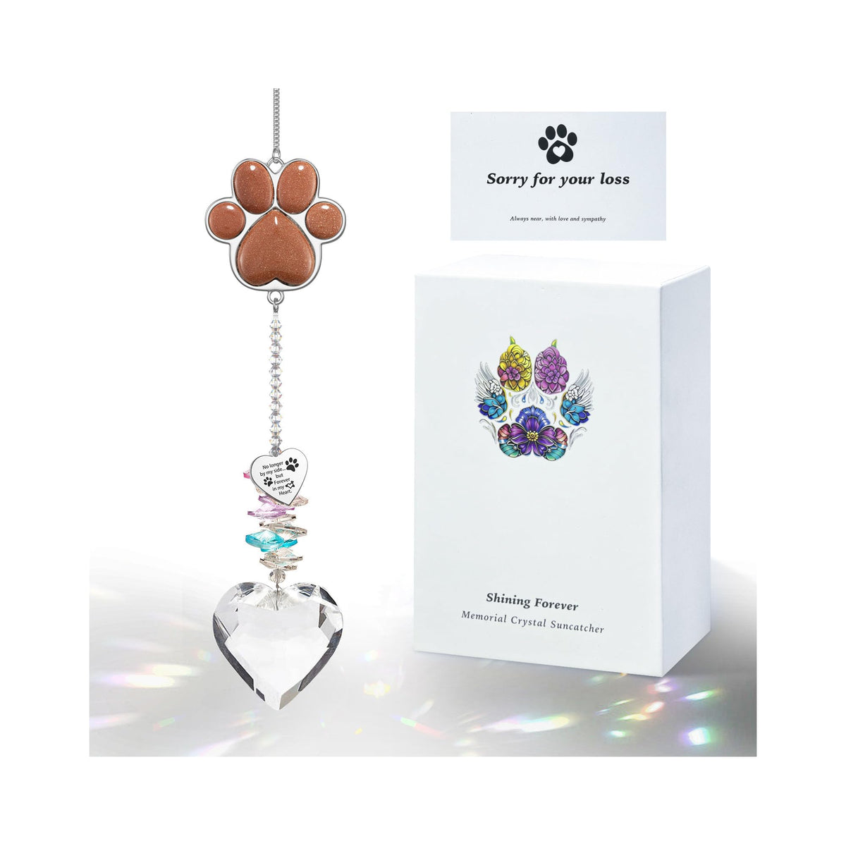 Dog Memorial Gifts for Loss of Dog, Pet Sympathy, Dog Memorial Suncatcher