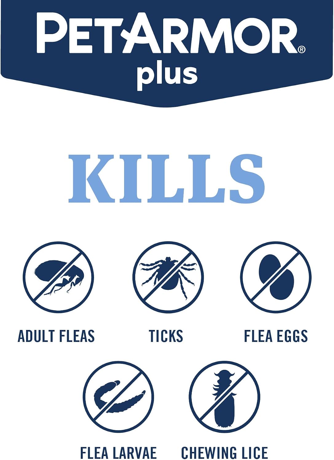 PetArmor Plus Flea & Tick Topical Dogs 89-132 lbs, 3-Month