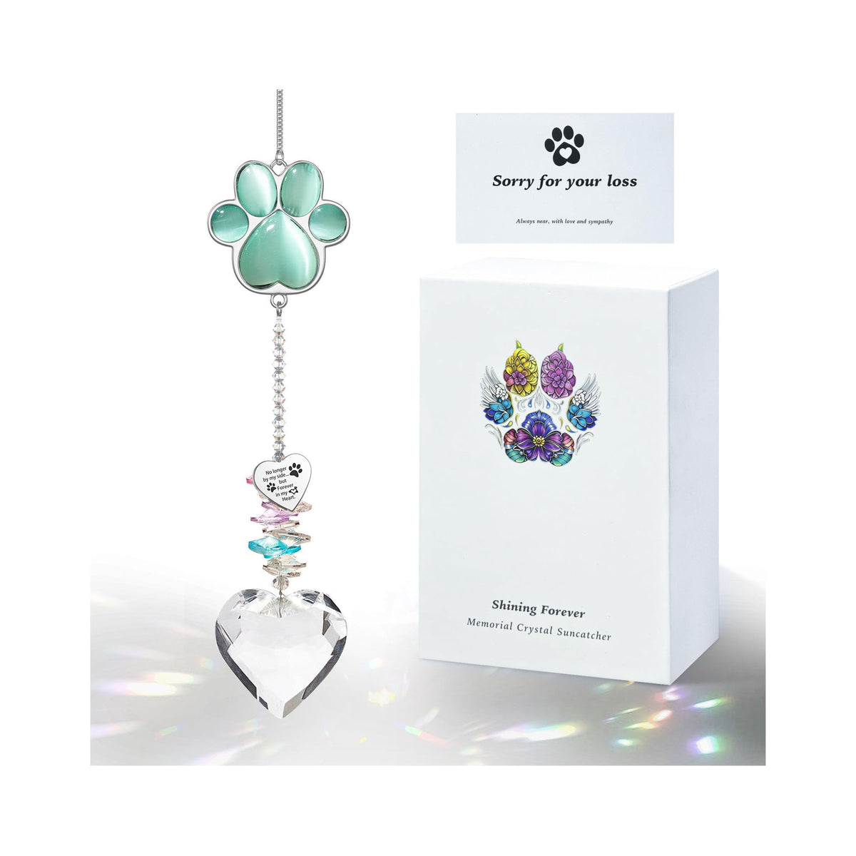 Dog Memorial Gifts for Loss of Dog, Pet Sympathy, Dog Memorial Suncatcher
