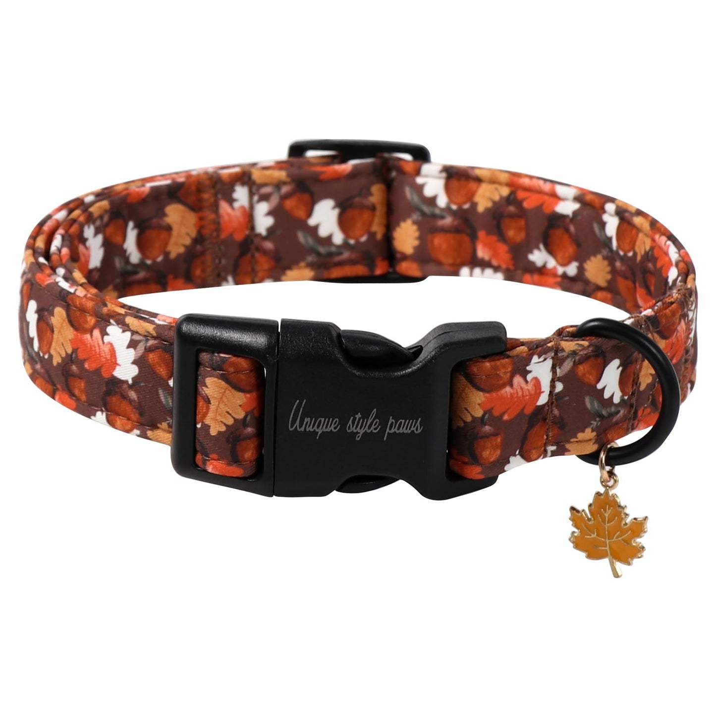 Unique Style Paws Dog Collar With Metal Buckle - Red Rose Flower Gift for Small, Medium, Large Boys Girls Dogs - Durable and Cute