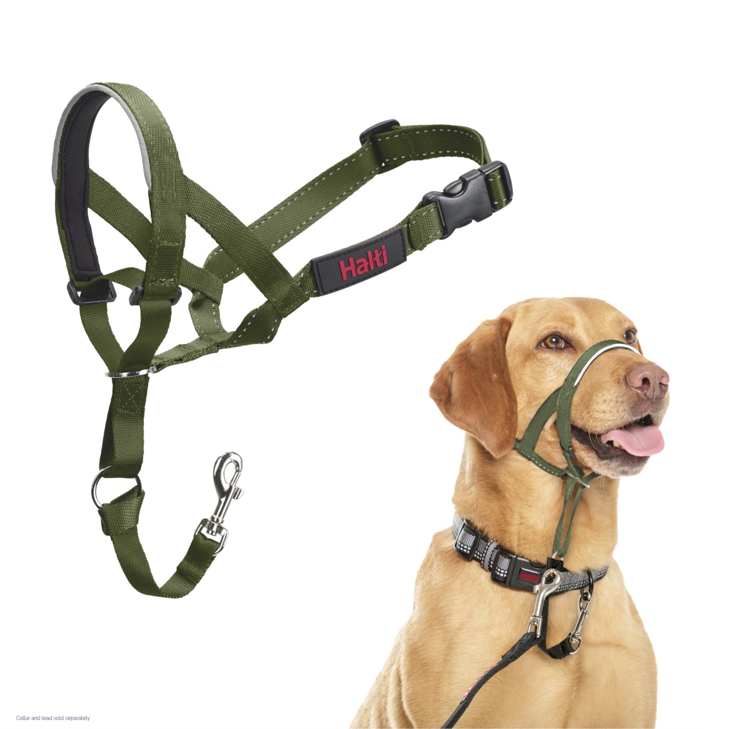 Halti Headcollar | Size 3, Black | Training Collar for Medium Dogs
