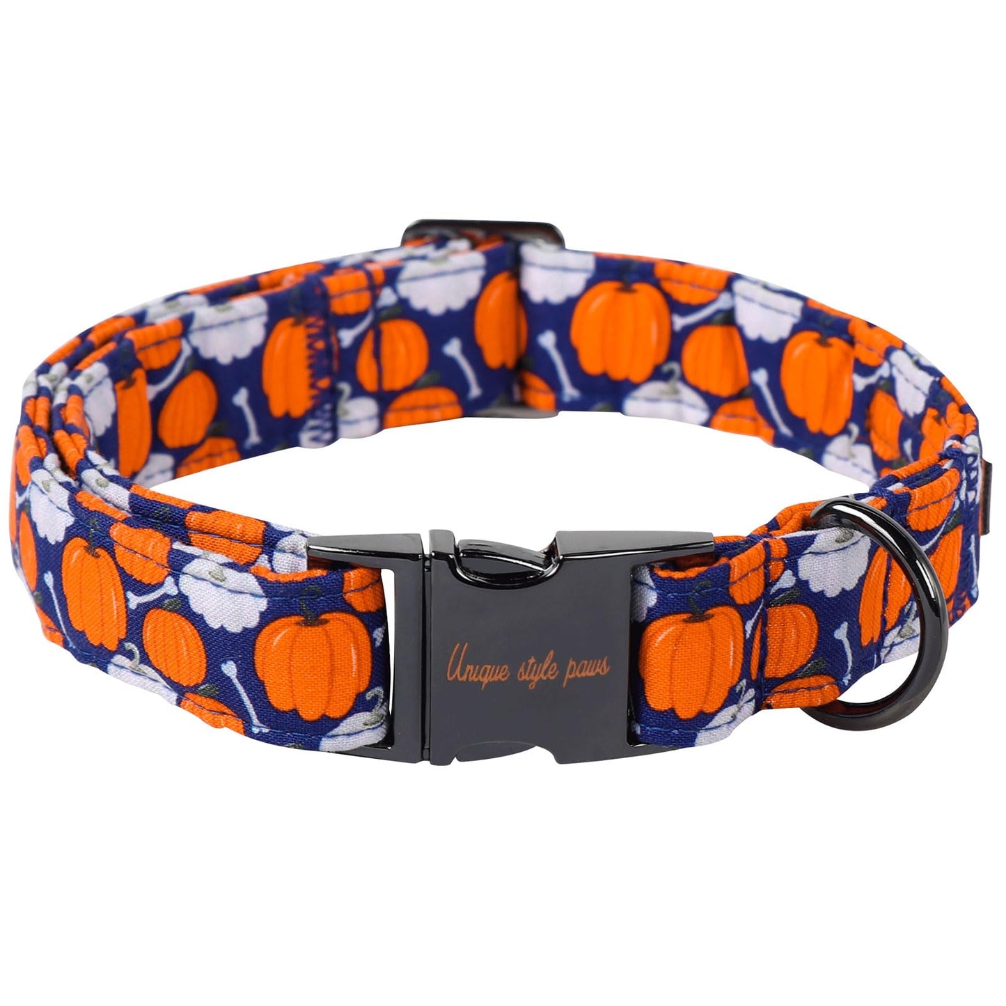 Unique Style Paws Dog Collar With Metal Buckle - Red Rose Flower Gift for Small, Medium, Large Boys Girls Dogs - Durable and Cute