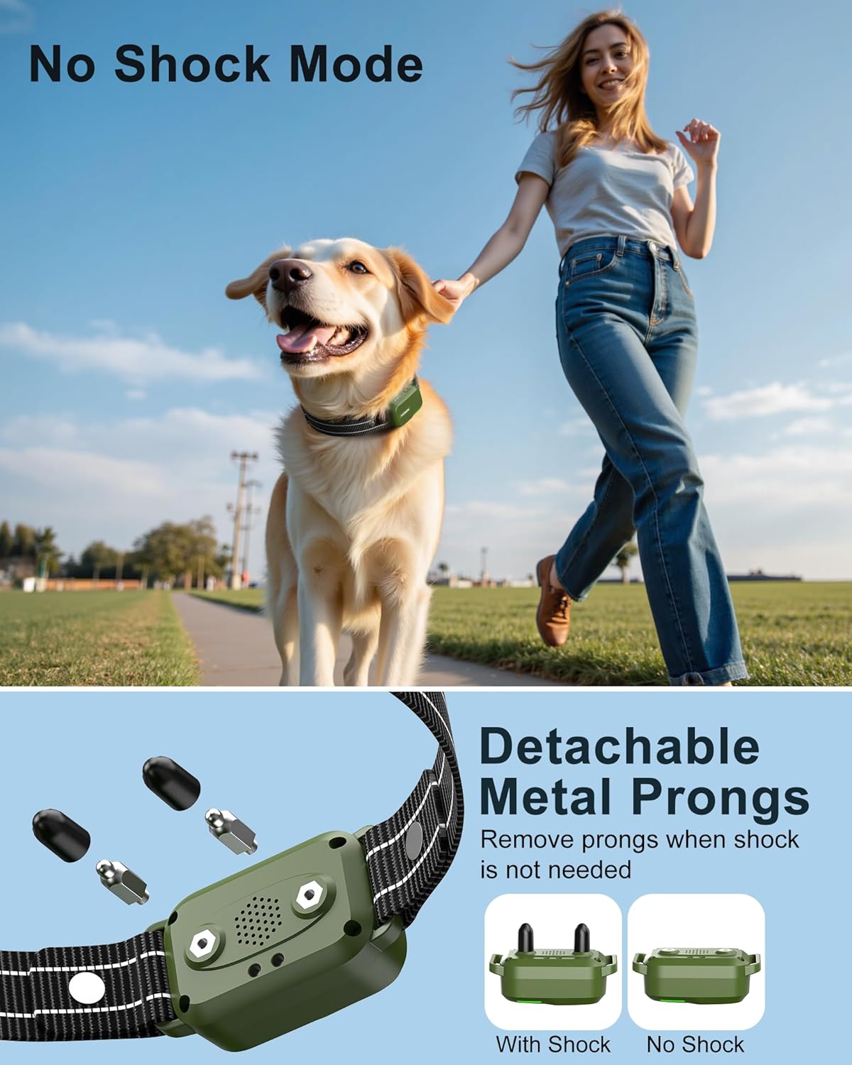Dog Shock Collar - 4500FT Dog Training Collar with Remote for 10-120lbs Dog