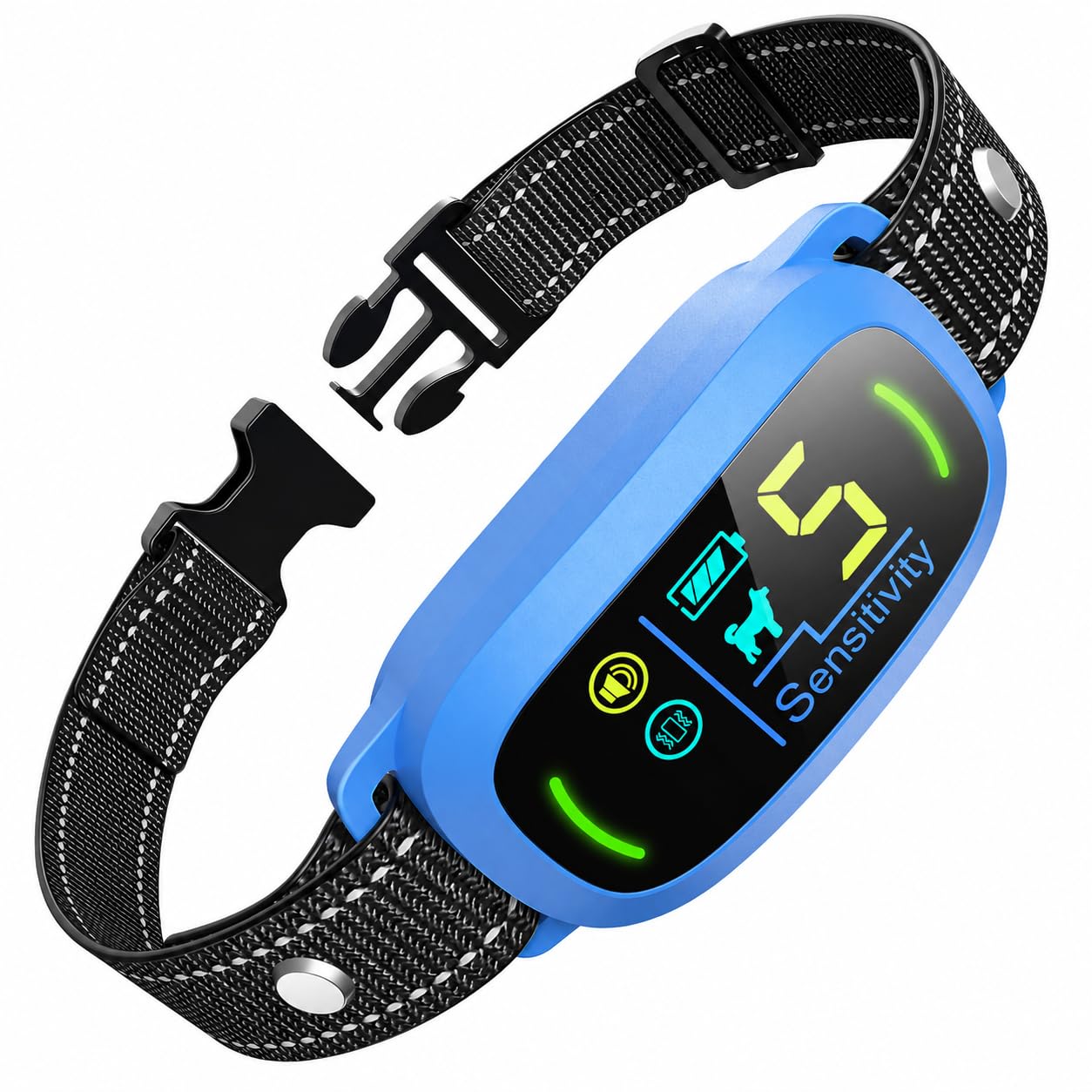 FAFAFROG Dog Bark Collar, Rechargeable Smart Collar, Anti Barking Training Collar with 5 Adjustable Sensitivity Beep Vibration, Bark Collar for Large Medium Small Dogs (Black)