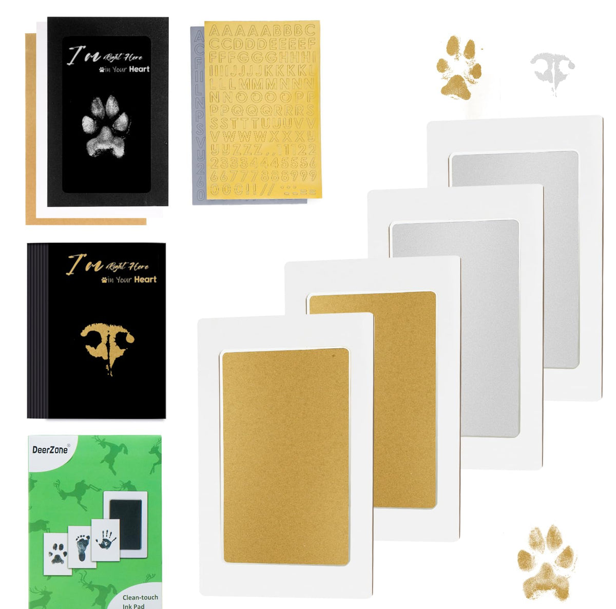 DeerZone Inkless Paw Print Kit,Dog Paw Print Kit,Dog Nose Print Kit