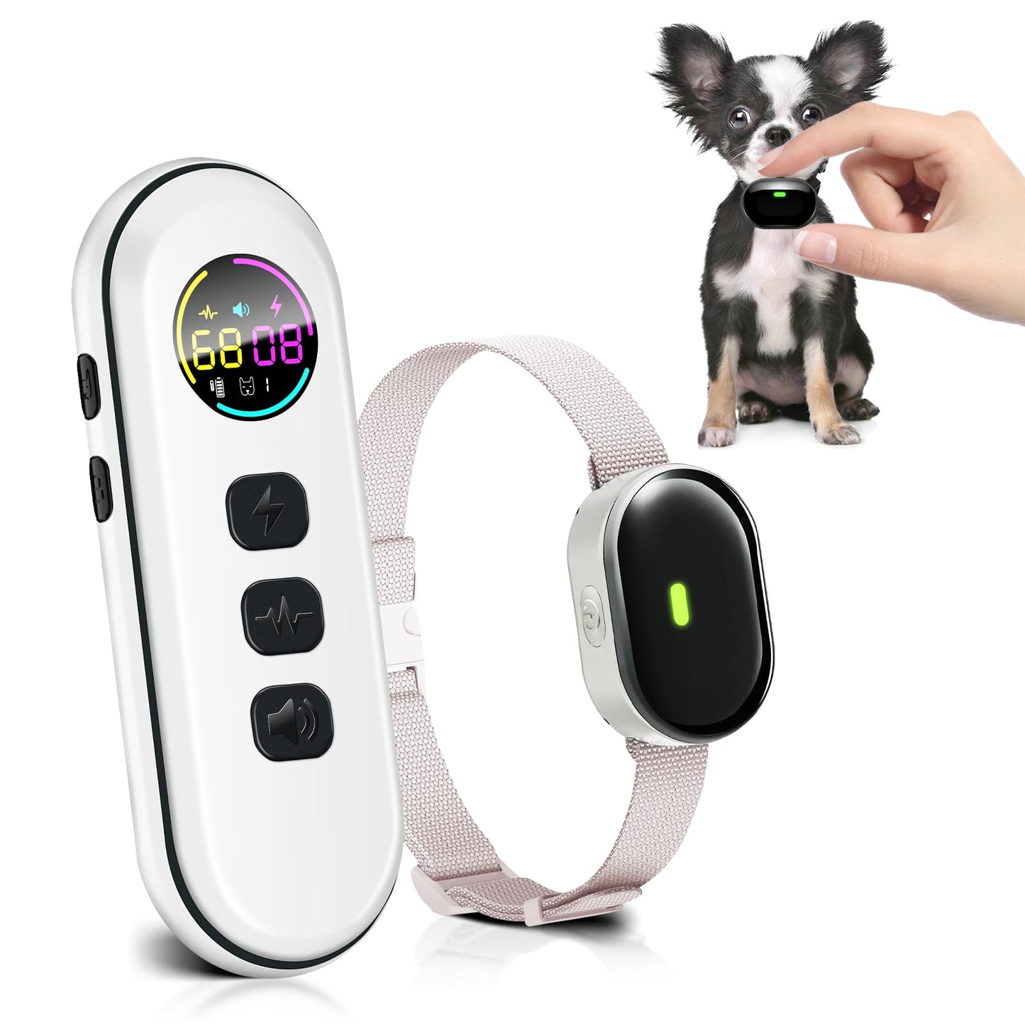 Shock Collar for Small Dogs, Ultra-Light & Slim Dog Training Collar with Remote, Tailored for Small Dogs 5-30lbs & Medium Dogs, 198-Level Precise Control, Waterproof, Rechargeable (Not Auto Collar)