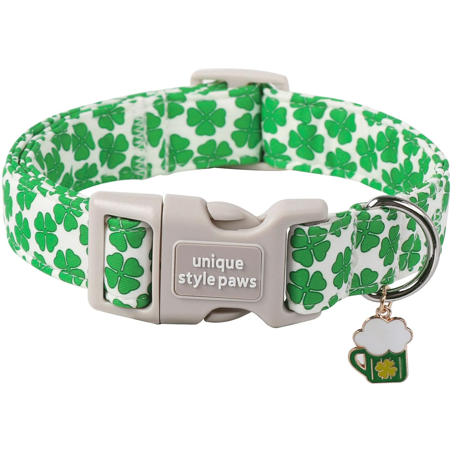 Unique Style Paws Dog Collar With Metal Buckle - Red Rose Flower Gift for Small, Medium, Large Boys Girls Dogs - Durable and Cute