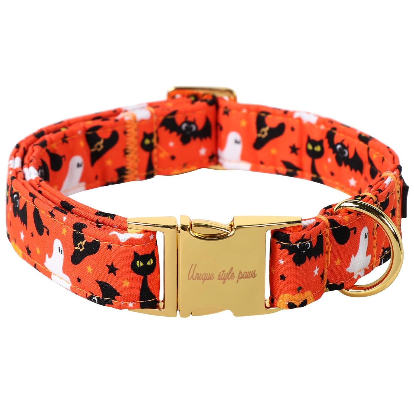 Unique Style Paws Dog Collar With Metal Buckle - Red Rose Flower Gift for Small, Medium, Large Boys Girls Dogs - Durable and Cute