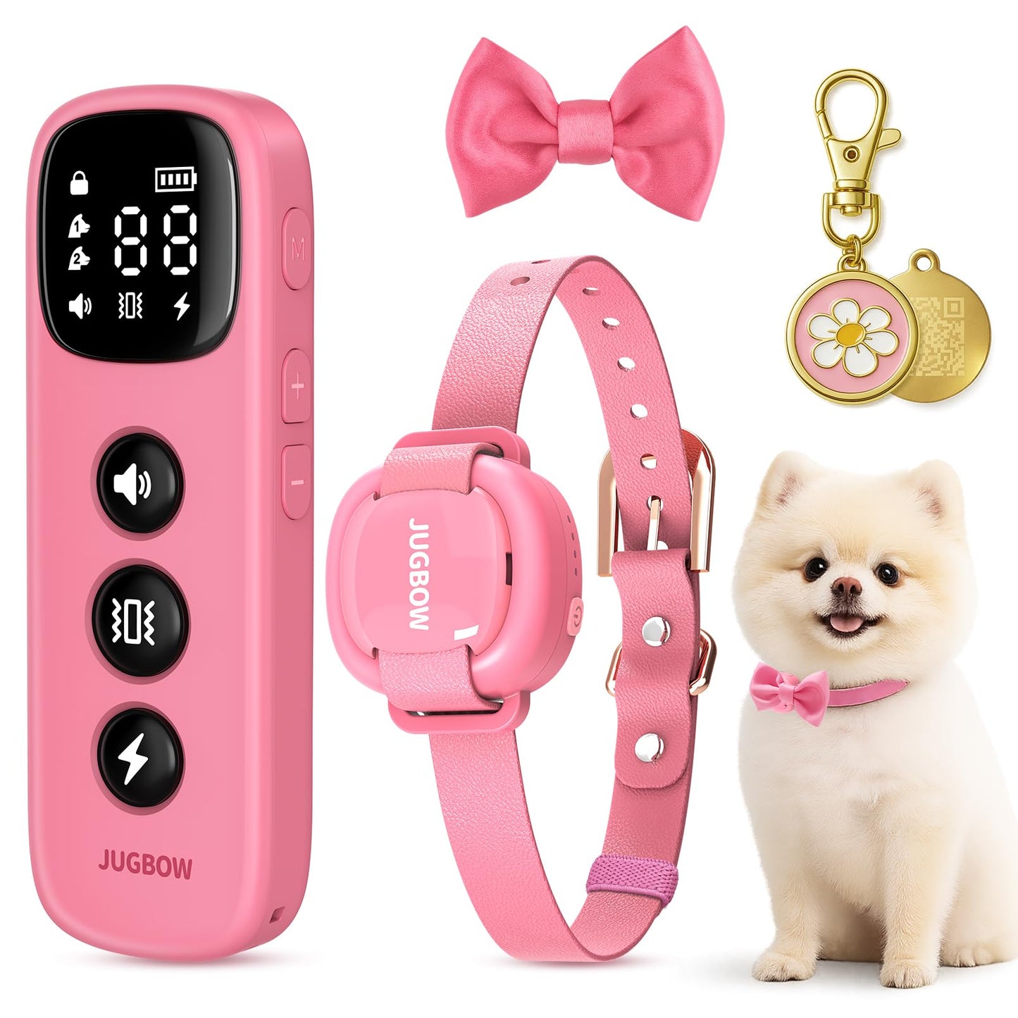 Shock Collar for 5-30lbs Mini Small Dogs,4200FT Range,White