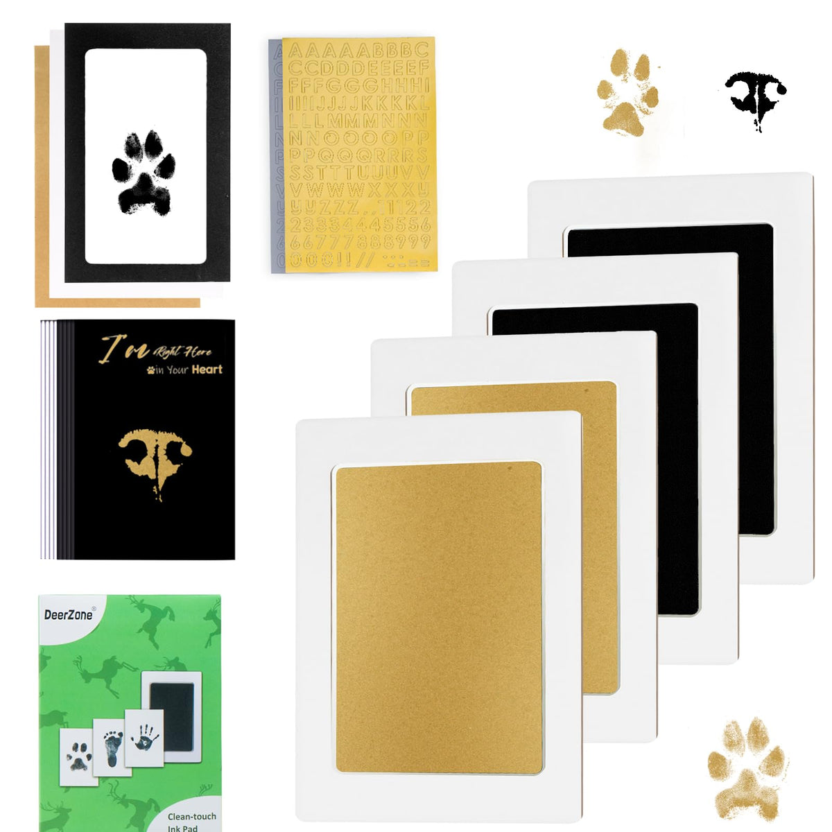 DeerZone Inkless Paw Print Kit,Dog Paw Print Kit,Dog Nose Print Kit