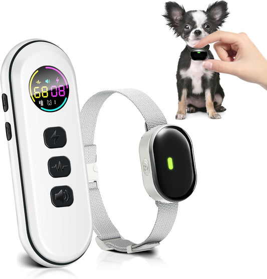 Shock Collar for Small Dogs, Ultra-Light & Slim Dog Training Collar with Remote, Tailored for Small Dogs 5-30lbs & Medium Dogs, 198-Level Precise Control, Waterproof, Rechargeable (Not Auto Collar)