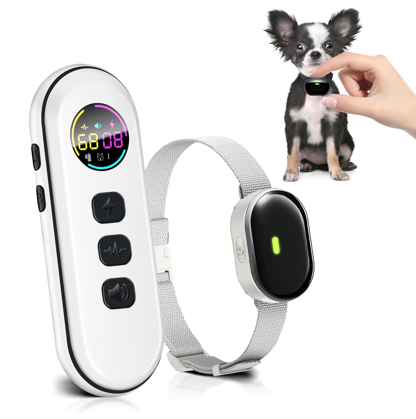 Shock Collar for Small Dogs, Ultra-Light & Slim Dog Training Collar with Remote, Tailored for Small Dogs 5-30lbs & Medium Dogs, 198-Level Precise Control, Waterproof, Rechargeable (Not Auto Collar)
