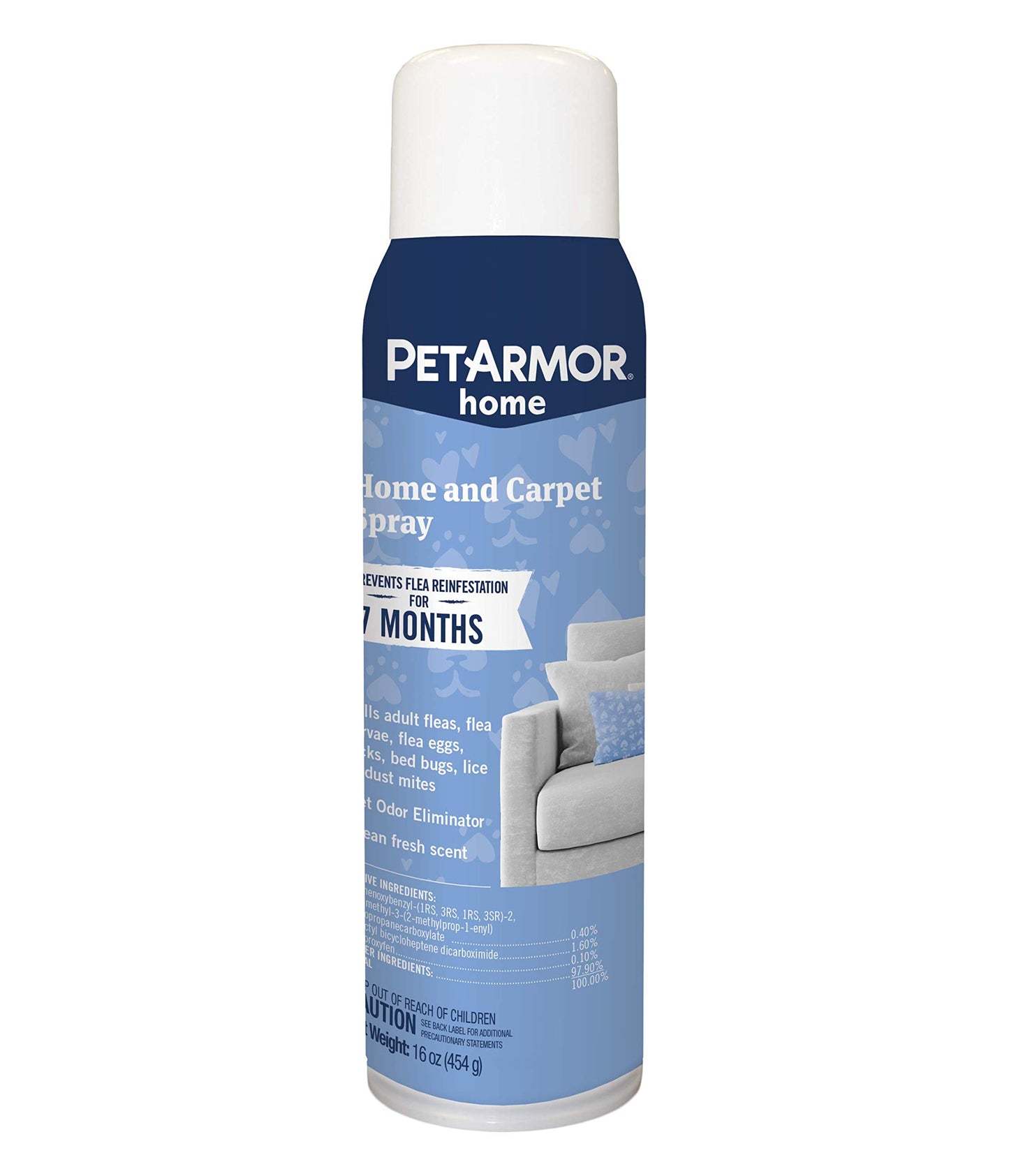 PETARMOR Home Household Spray for Fleas and Ticks, Flea Treatment for Home, Prevents Flea and Tick Re-Infestations for Cats and Dogs, Treats Carpet, Furniture, and More, 24 Ounce