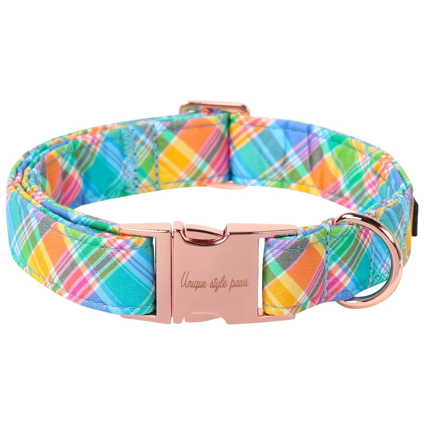 Unique Style Paws Dog Collar With Metal Buckle - Red Rose Flower Gift for Small, Medium, Large Boys Girls Dogs - Durable and Cute