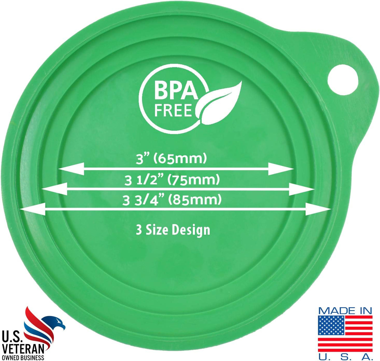 Keep Your Dog and Cat Food Fresh - Pet Food Can Cover Lids - Made in USA, Sold by Vets - Fits Small, Medium and Large Cans - BPA-Free