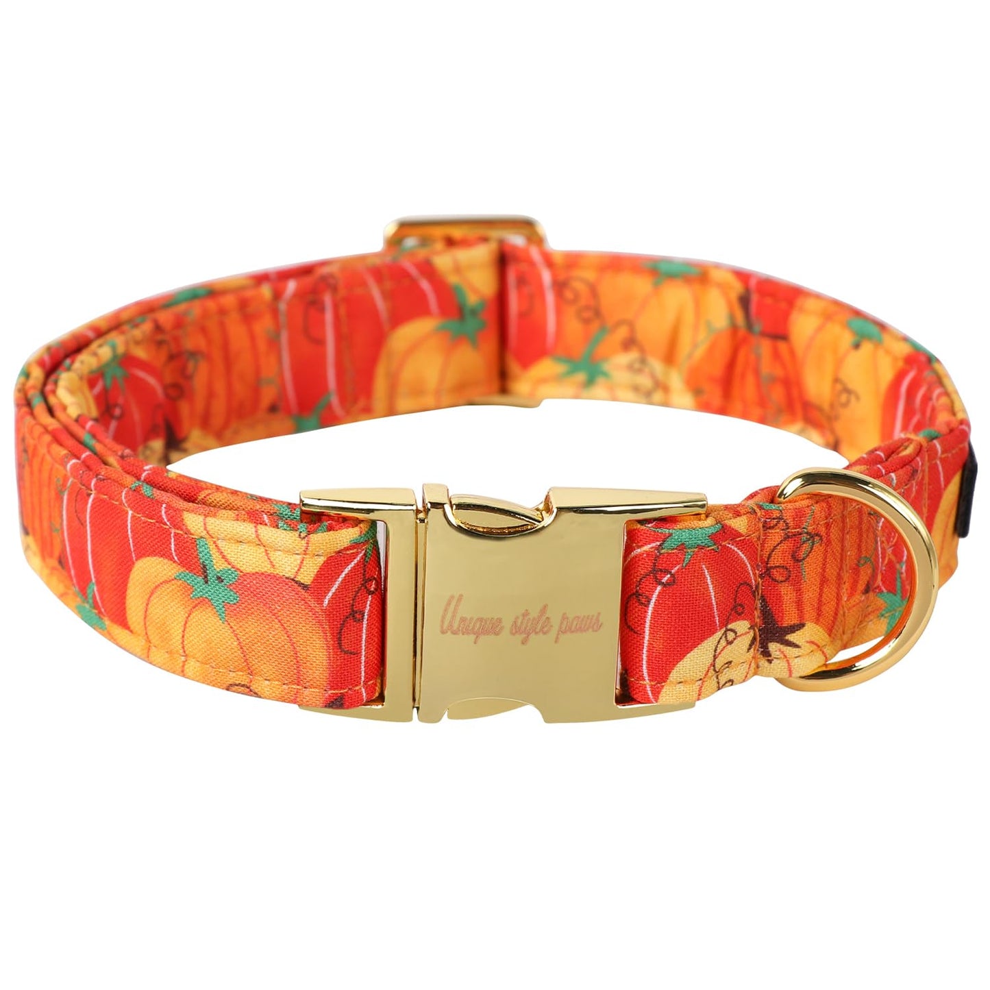 Unique Style Paws Dog Collar With Metal Buckle - Red Rose Flower Gift for Small, Medium, Large Boys Girls Dogs - Durable and Cute