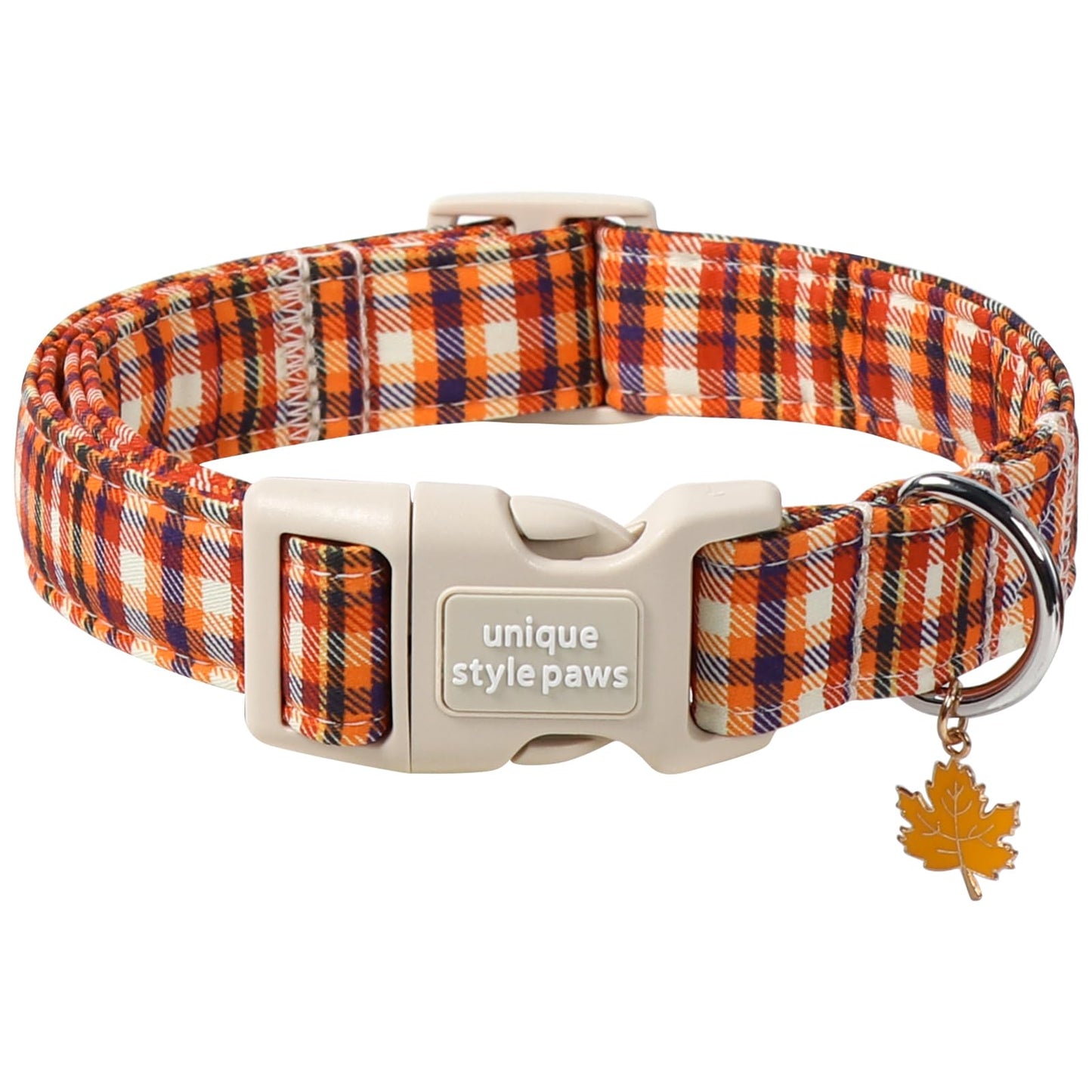 Unique Style Paws Dog Collar With Metal Buckle - Red Rose Flower Gift for Small, Medium, Large Boys Girls Dogs - Durable and Cute