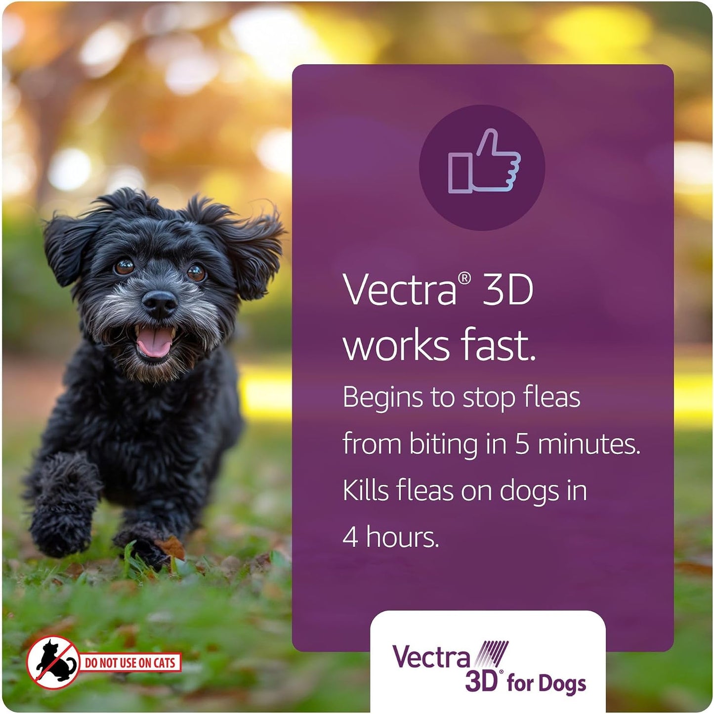 Vectra 3D Flea and Tick Prevention for Small Dogs 11-20 lbs, 3‑Month