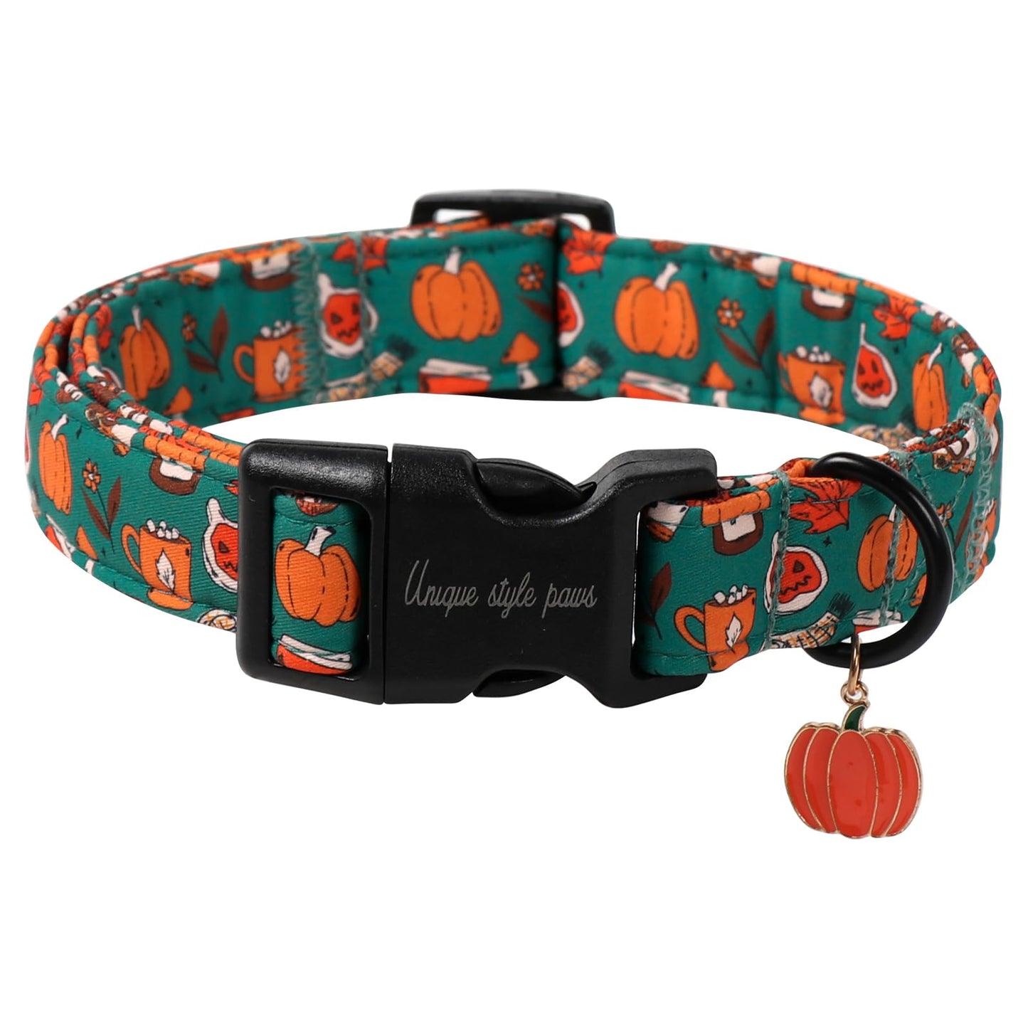 Unique Style Paws Dog Collar With Metal Buckle - Red Rose Flower Gift for Small, Medium, Large Boys Girls Dogs - Durable and Cute