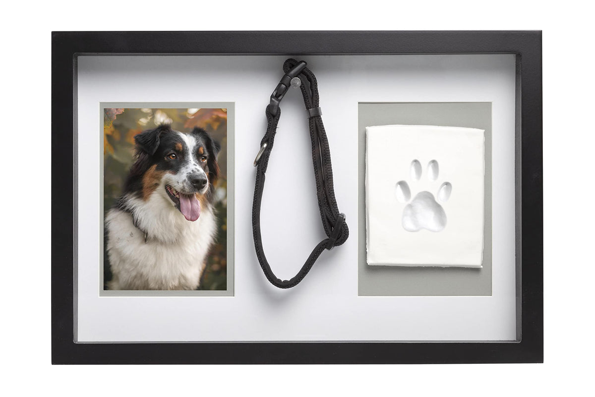 Pearhead Forever Loved Pet Keepsake Picture Frame, Photo Frame for Pet Owners and Dog Lovers, Ideal Memorial Gift for Loss of Dog and Pet Remembrance, Wall Mount And Tabletop Frame, Black