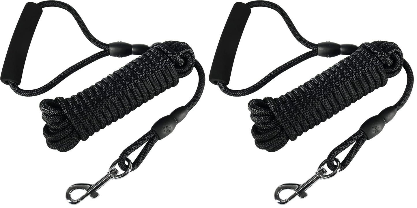 Vivifying Floating Long Dog Leash, 20FT Dog Training Leash, Lightweight Dog Check Cord Rope Lead with Comfortable Handle for Outside, Hiking, Swimming, Beach and Lake