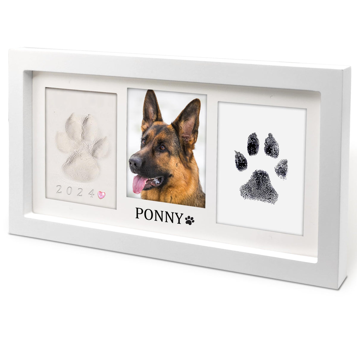 MYPAWLETS Paw Print Frame Kit,Dog/Cat Pawprints Keepsake,Black