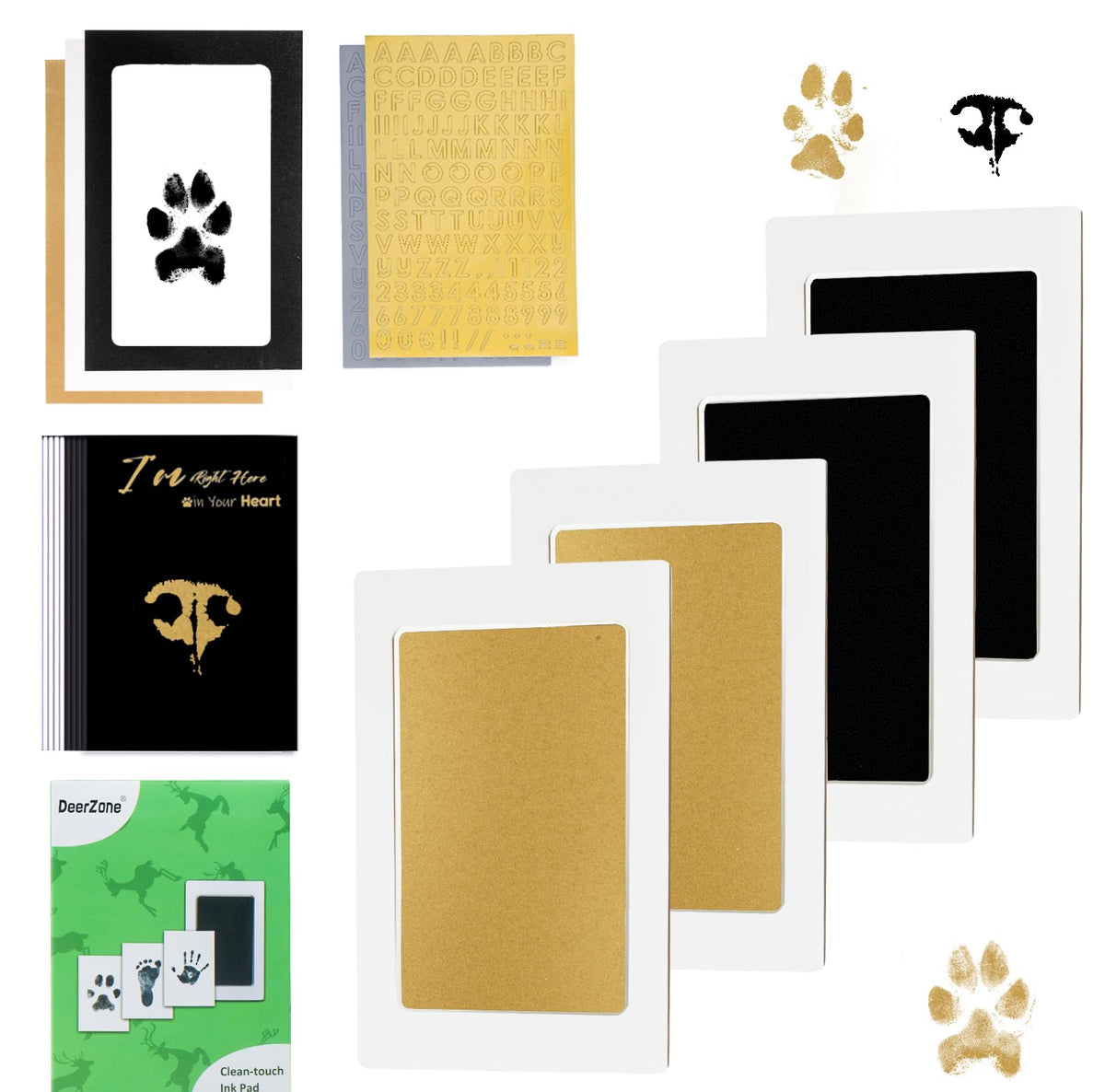 DeerZone Inkless Paw Print Kit,Dog Paw Print Kit,Dog Nose Print Kit