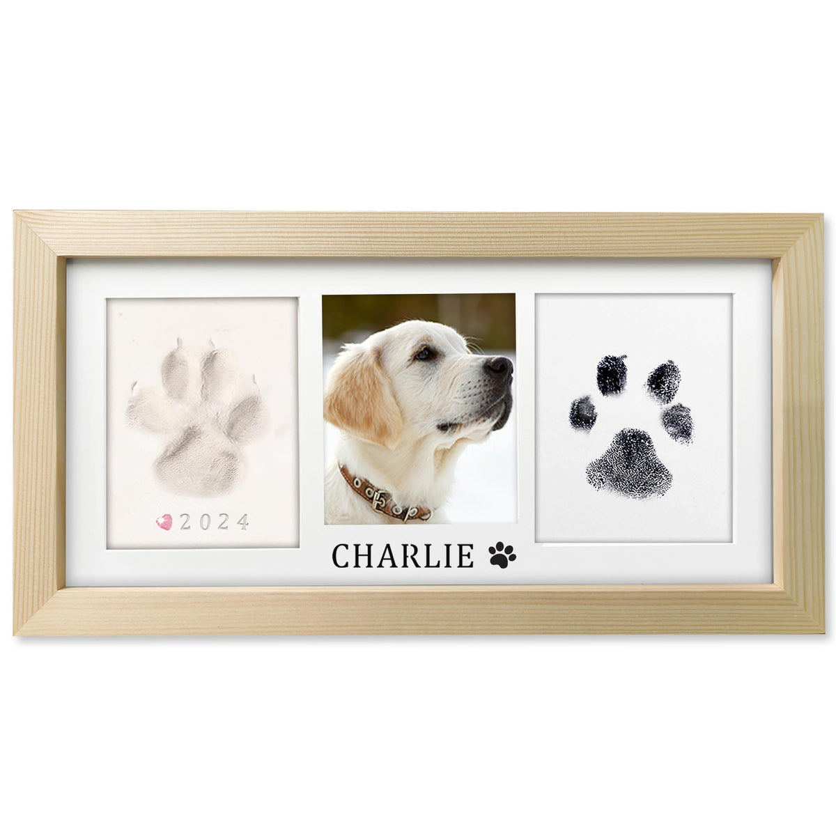 MYPAWLETS Paw Print Frame Kit,Dog/Cat Pawprints Keepsake,Black