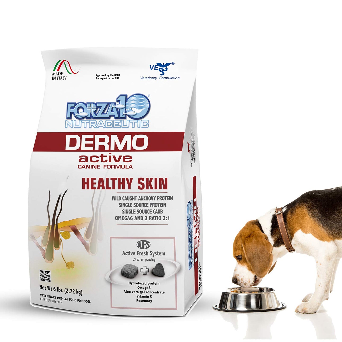 Forza10 - Dermo Dry Dog Food for Itchy Skin & Coat Support, 22 lb
