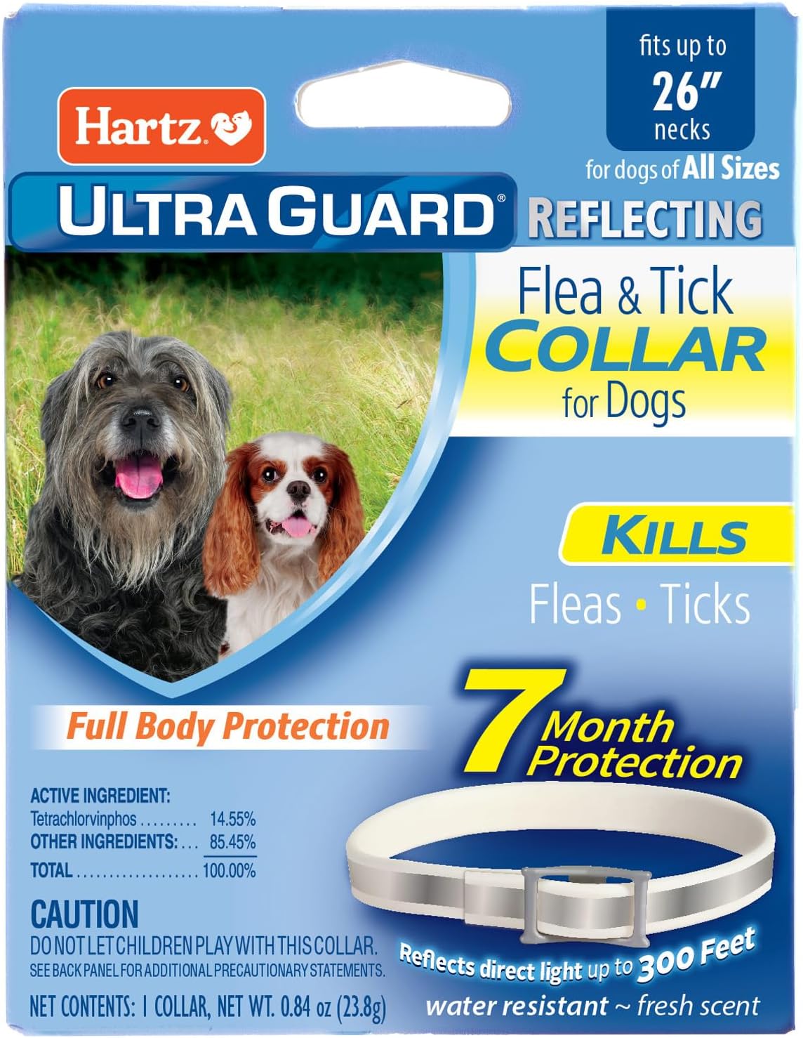 UltraGuard Reflecting Flea & Tick Collar for Dogs & Puppies, fits up to 26 inch Necks, 1 Count