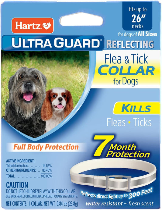 UltraGuard Reflecting Flea & Tick Collar for Dogs & Puppies, fits up to 26 inch Necks, 1 Count