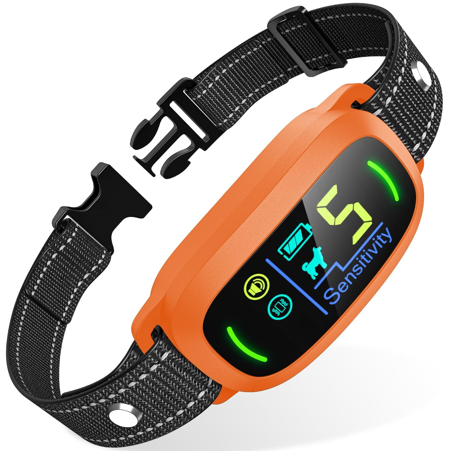 FAFAFROG Dog Bark Collar, Rechargeable Smart Collar, Anti Barking Training Collar with 5 Adjustable Sensitivity Beep Vibration, Bark Collar for Large Medium Small Dogs (Black)