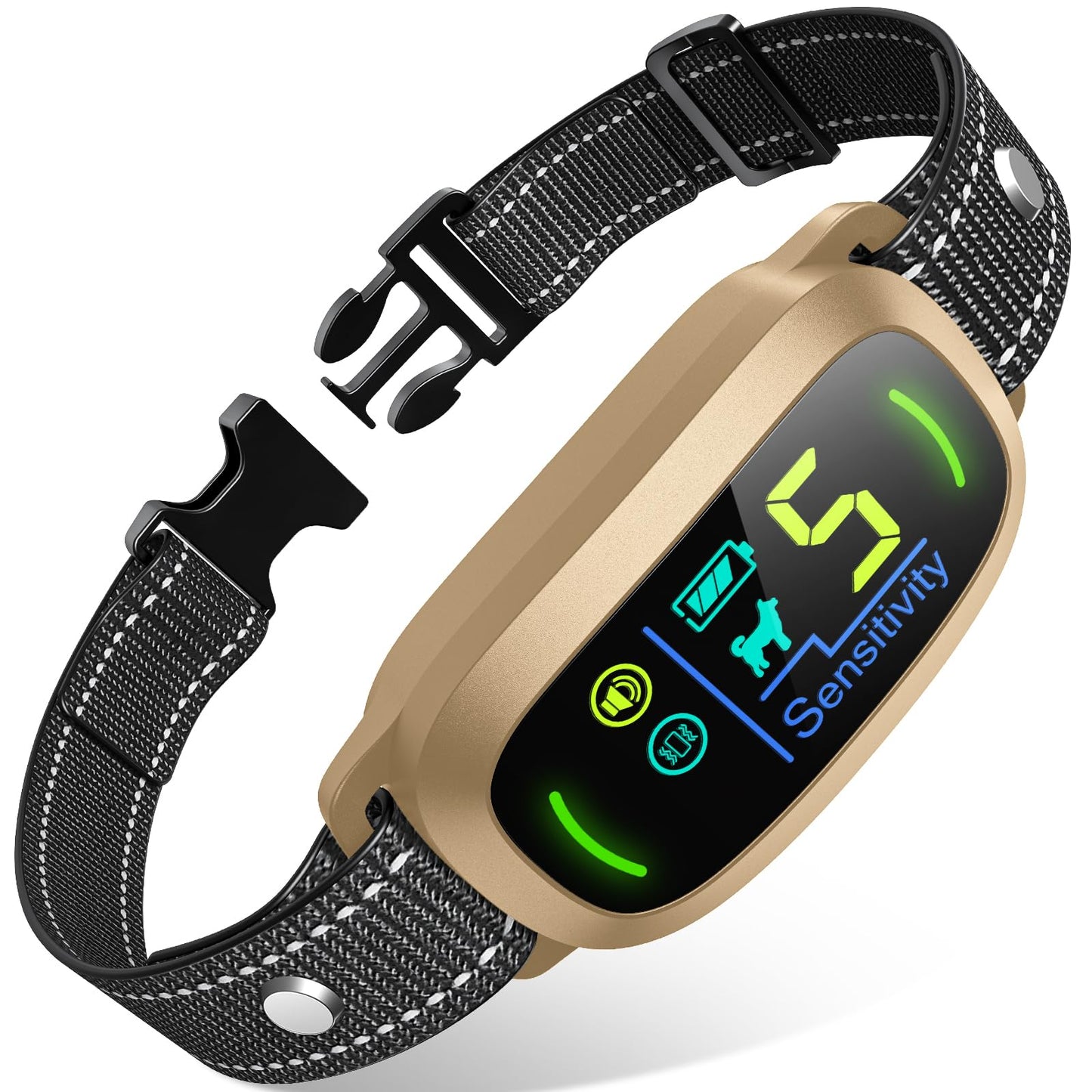 FAFAFROG Dog Bark Collar, Rechargeable Smart Collar, Anti Barking Training Collar with 5 Adjustable Sensitivity Beep Vibration, Bark Collar for Large Medium Small Dogs (Black)