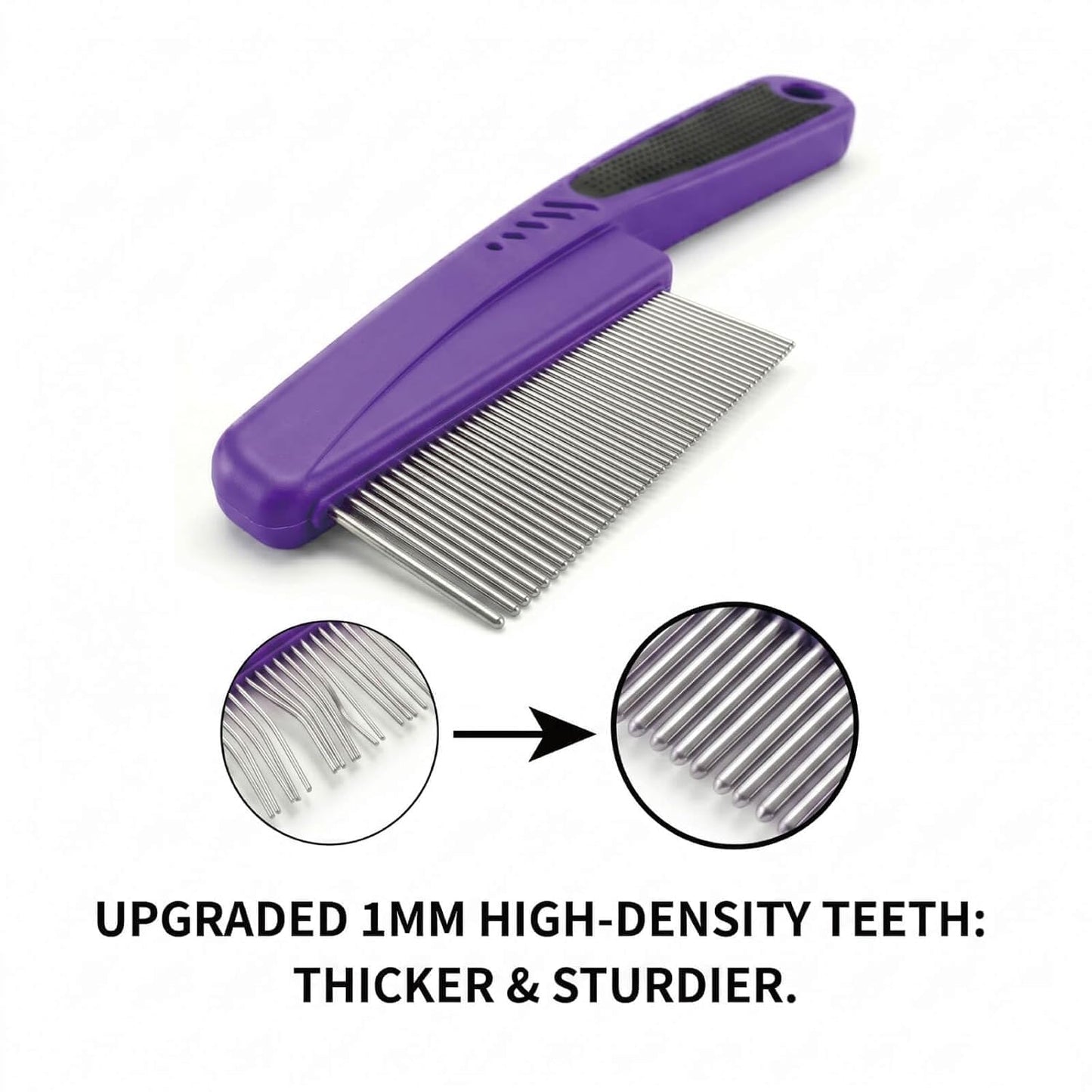 Yumflan Fine Tooth Stainless Steel Flea Comb for Dogs & Cats